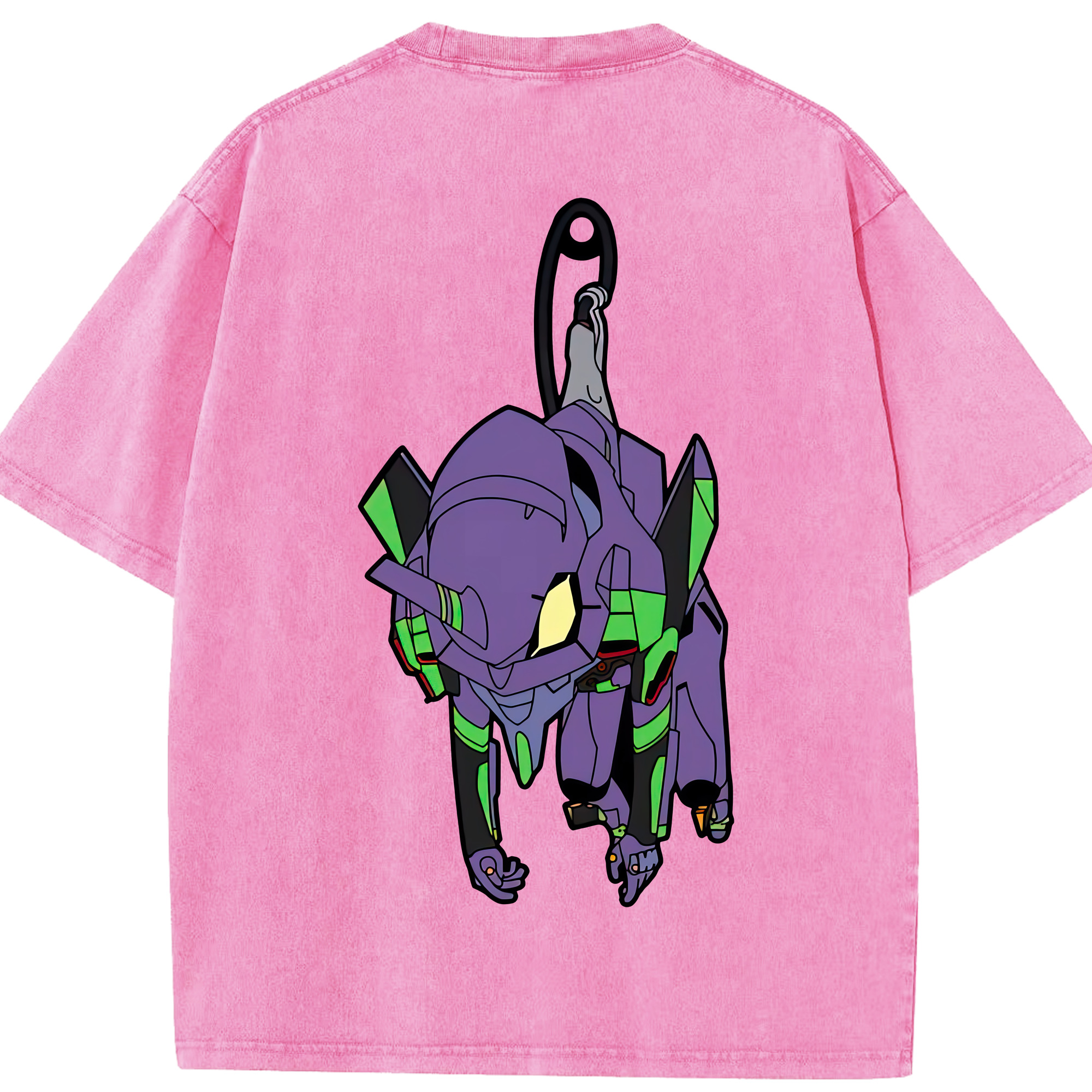 （画像用） EVA 新世紀エヴァンゲリオン 綿100% ヴィンテージ風 半袖Tシャツ（背面プリント）